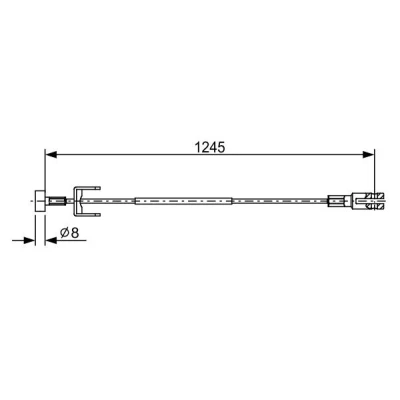 Bilde av BOSCH 1 987 482 633 Bremsekabel 1245 OPEL: Vivaro A Combi, Van