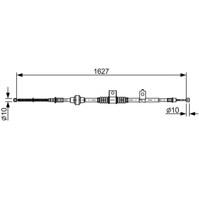 Bilde av BOSCH 1 987 482 518 Bremsekabel 1627 MITSUBISHI: Outlander 2 SUV, ASX SUV