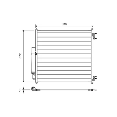 Bilde av VALEO 814053 Kondensator med tørker Aluminium 572