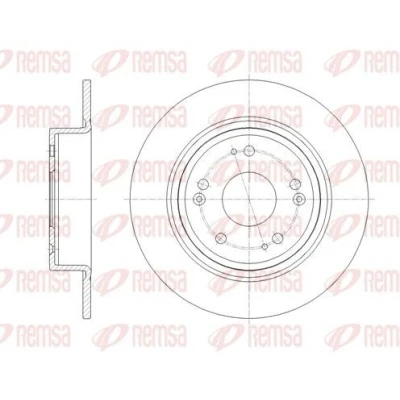 Bilde av REMSA Bremseskive HONDA: Accord 7 Limousine, CIVIC 8 bakaksel 282, 282mm 9mm 5 114,3mm fullt ut 61811.00 42510T7A000,42510T7JH00,42510T7WA02