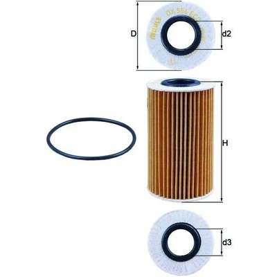 Bilde av MAHLE ORIGINAL OX 554D1 Oljefilter Filterinnsats LEXUS: IS 2, TOYOTA: Tundra II Pick up, Land Cruiser 200