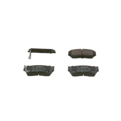 Bilde av BOSCH 0 986 460 997 Bremseklosser Low Metallic med akustisk slitasjevarsel antihyle blikk NISSAN: SUNNY 3, 3 Liftback