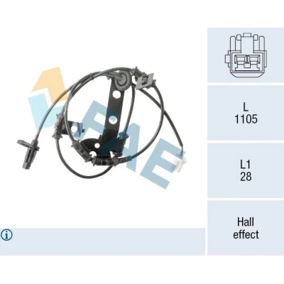 Bilde av FAE 78568 ABS Sensor Hall prinsipp 2 1105 KIA: Sportage III, HYUNDAI: ix35, ix35 Van