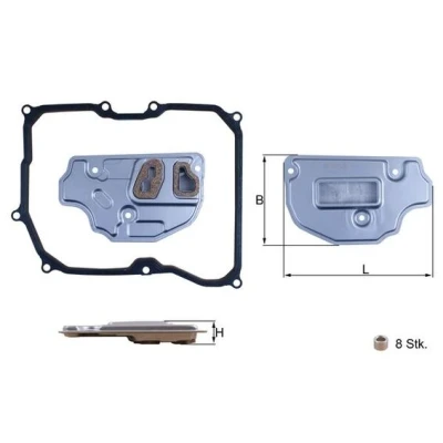 Bilde av MAHLE ORIGINAL HX 256D Automatgirfilter med tetning VOLKSWAGEN: Passat B6 Variant, Touran I, Golf 5, SKODA: Superb II Stasjonsvogn, Octavia 2 Combi