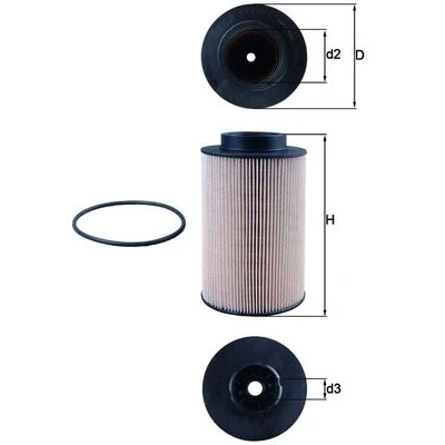 Bilde av MAHLE ORIGINAL KX 191/1D Drivstoffilter Filterinnsats MAN: TGL