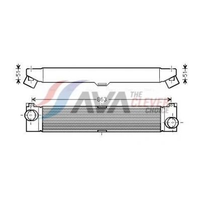 Bilde av PRASCO FTA4360 Ladeluftkjøler FIAT: Ducato III Flatvogn lastebil / Chassis