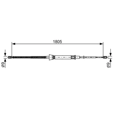 Bilde av BOSCH 1 987 482 646 Bremsekabel 1805