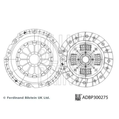 Bilde av BLUE PRINT ADBP300275 Clutch to deler med syntetisk fett 221mm SUZUKI: Grand Vitara II SUV (JT, TE, TD) 1.6, 1.6 firehjulsddrift 2005 2015