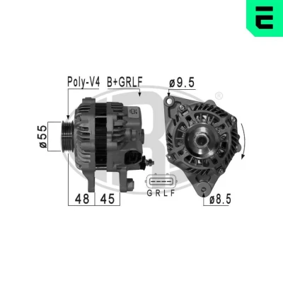 Bilde av ERA 210997A Dynamo 14V 90A SMART: Fortwo II Cabrio