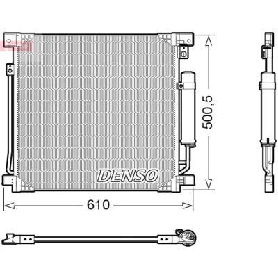 Bilde av DENSO DCN45013 Kondensator med tørker R 134a