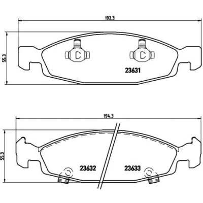 Bilde av BREMBO P 37 005 Bremseklosser med akustisk slitasjevarsel kolbleklips uten tilbehør JEEP: GRAND Cherokee 2, II