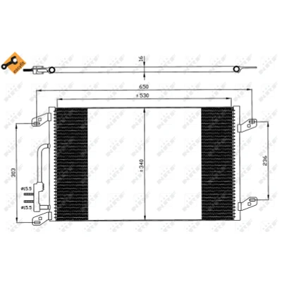 Bilde av NRF EASY FIT 35615 Kondensator med tetningsring 15,5 Aluminium 530