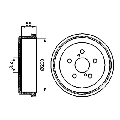 Bilde av BOSCH 0 986 477 139 Bremsetrommel 235 bakaksel TOYOTA: Carina E Hatchback