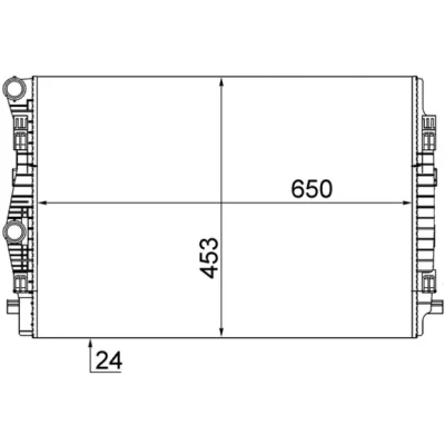 Bilde av MAHLE ORIGINAL CR 2055 001S Radiator 650 453 24 Kjøleribber satt sammen mekanisk VOLKSWAGEN: Golf 7, 7 Variant, SKODA: Superb III Stasjonsvogn