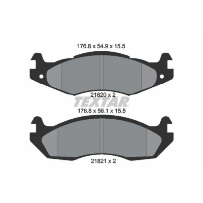 Bilde av TEXTAR 2182001 Bremseklosser ikke klargjort for slitasjeindikator JEEP: Cherokee II