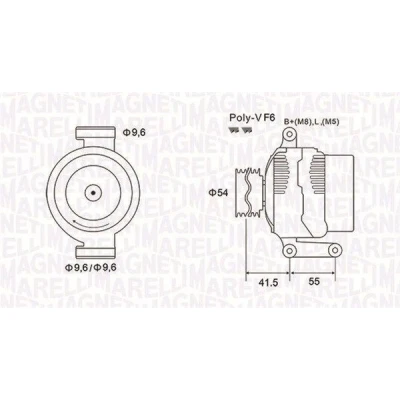 Bilde av MAGNETI MARELLI 063731862010 Dynamo 12V 90A OPEL: Astra H Caravan, Corsa D Hatchback, Combo C Varebil / Stasjonsvogn, SUZUKI: SWIFT 4, 3