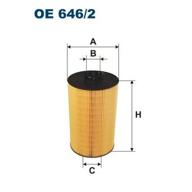 Bilde av FILTRON OE 646/2 Oljefilter Filterinnsats MAN: TGA