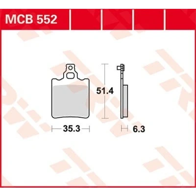 Bilde av TRW Organic Allround MCB552 Bremseklosser