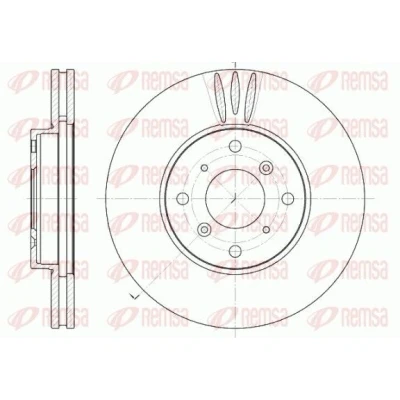 Bilde av REMSA 6641.10 Bremseskiver framaksel 282, 282 25 4 ventilert HONDA: Accord 6 Coupe, Limousine