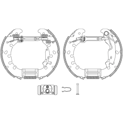 Bilde av TEXTAR Shoe Kit Pro 84065300 bremsesett, trommebremse med hjulsylinder brems, justering