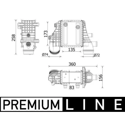 Bilde av MAHLE ORIGINAL CI 553 000P Ladeluftkjøler