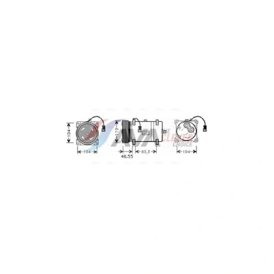 Bilde av PRASCO CNAK161 Kompressor SD7V16 R 134a FIAT: Ducato II Flatvogn lastebil/Chassis