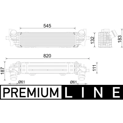 Bilde av MAHLE ORIGINAL CI 626 000P Ladeluftkjøler