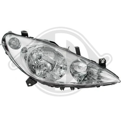 Bilde av DIEDERICHS 4234982 Frontlykter høyre H7/H1/H1 med motor for høydejustering hovedlys PEUGEOT: 307 Stasjonsvogn, CC, Hatchback