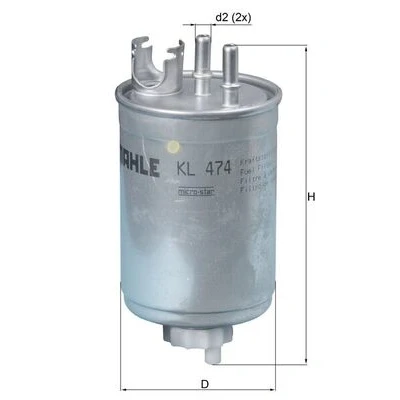 Bilde av MAHLE ORIGINAL KL 474 Drivstoffilter ledningsfilter 8 7,9 FIAT: Strada Pick up, Doblo I Cargo