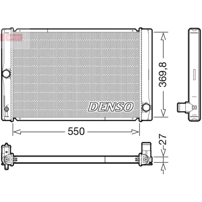 Bilde av DENSO DRM50123 Radiator 549 370 27