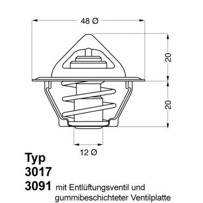 Bilde av WAHLER 3017.87D2 Termostat 87 med tetning 2 delt kasse, Kapsling aluminiumslokk CHEVROLET: Lacetti Hatchback, Aveo / Kalos Sedan