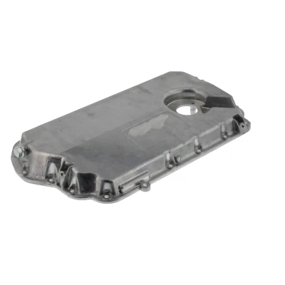 Bilde av TOPRAN 111 355 Bunnpanne med hull for oljenivåmåler, uten sensor Aluminium AUDI: A4 B6 Avant, A6 C5 Avant