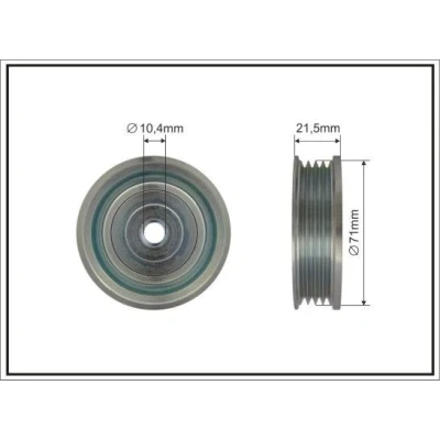 Bilde av Strammerull, kilerem med ribber, mitsubishi galant viii, kombi pajero ii, canvas top sport i, ADC496501,