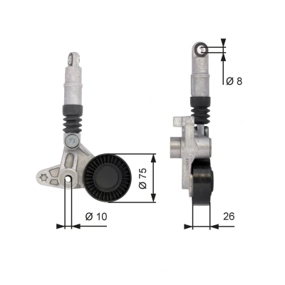 Bilde av GATES FleetRunner Micro V Kit T39099 Strammerull AUDI: A6 C6 Sedan, A4 B7 Avant, Avant