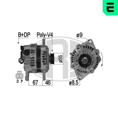 Bilde av ERA 209310A Dynamo 14V 80A MAZDA: MX 5 2, 626 V Sedan