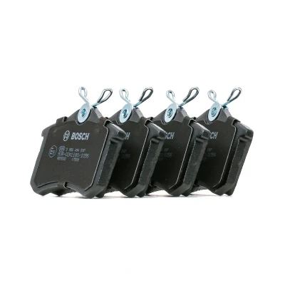 Bilde av BOSCH 0 986 494 597 Bremseklosser Low Metallic med montageanvisning, antihyle blikk, skruer VOLKSWAGEN: GOLF 2, 3