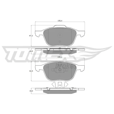 Bilde av Bremseklosser sett TOMEX Brakes TX 13 05