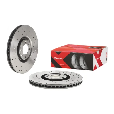 Bilde av BREMBO XTRA LINE 09.A829.2X Bremseskiver 340 30 4 perforert / ventilert belagt høy karbon med skruer PEUGEOT: 308 I Hatchback, CITROËN: DS5 Hatchback