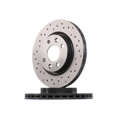 Bilde av BREMBO XTRA LINE 09.5802.2X Bremseskiver 259 20,6 4 perforert / ventilert belagt høy karbon med skruer RENAULT: Kangoo I Express, I, CLIO 2