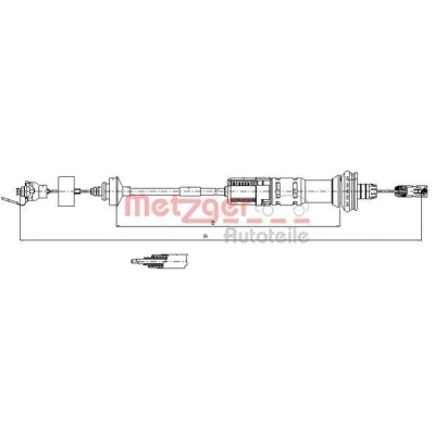 Bilde av METZGER 11.3043 Koplingskabel med automatisk justering COFLE PEUGEOT: 206 Hatchback
