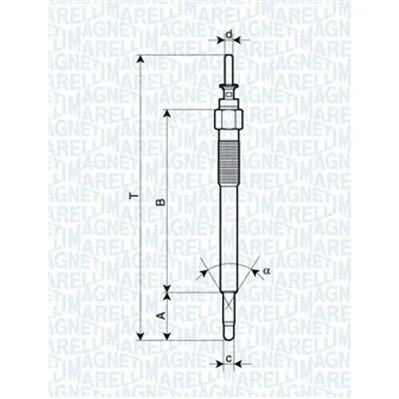Bilde av MAGNETI MARELLI 062900076304 Glødeplugg 11V 10A M10X1,25 OPEL: Combo C Varebil / Stasjonsvogn, Zafira B, Astra H Caravan