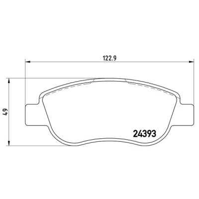 Bilde av BREMBO P 68 049 Bremseklosser ekskl. slitasjevarselkontakt uten tilbehør