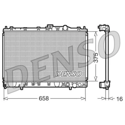 Bilde av DENSO DRM45002 Radiator Aluminium 658 375 16 MITSUBISHI: Lancer Stasjonsvogn
