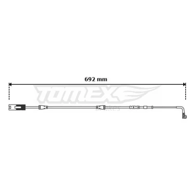 Bilde av TOMEX brakes TX 30 68 Bremsebeleggslitasje framaksel BMW: 3 Sedan, Touring, 1 Hatchback