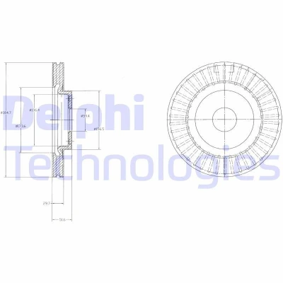 Bilde av DELPHI BG4214 Bremseskiver 300 25 5 ventilert oljet ubehandlet uten hjullager, ABS sensorring HONDA: CIVIC 8 Hatchback