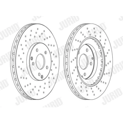 Bilde av JURID 562354JC 1 Bremseskiver 330 28 5 120 perforert / ventilert belagt med skruer MERCEDES BENZ: C Klasse Sedan, T modell, SLK
