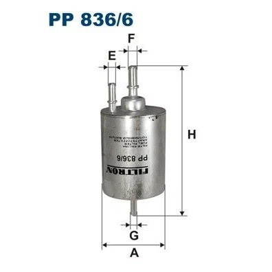 Bilde av FILTRON PP 836/6 Drivstoffilter ledningsfilter 10 8 AUDI: A6 C6 Avant, A8 D3, A4 B7 Avant