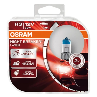 Bilde av OSRAM 64151NL HCB Lyspære, fjernlys H3 12V 55W 3950K Halogen BMW: 5 Touring, 3 Sedan, VOLVO: V70 2, S60 I, 940 II Sedan