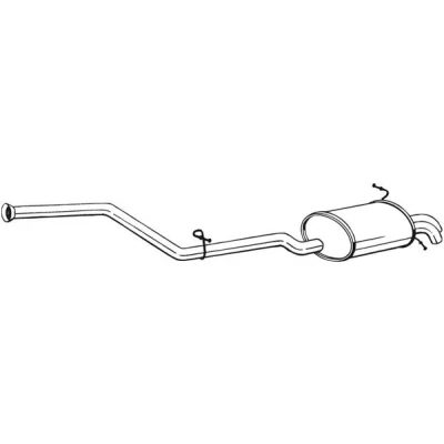 Bilde av sluttlyddemper, mercedes benz c klass [w203], coupé [cl203], t model [s203], 2034901421