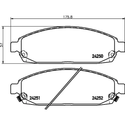 Bilde av HELLA 8DB 355 012 101 Bremseklosser med akustisk slitasjevarsel JEEP: Commander